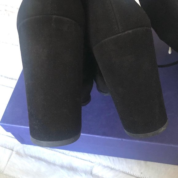 2xHP🎉 Stuart Weitzman Highland Over-The-Knee Suede Boots in Black - Picture 9 of 12